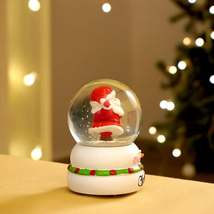 Santa with Letter colorful LED Dome on Snowman Base, Christmas Table Décor & Gift Option - Christmas