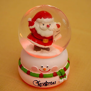 Santa with Letter colorful LED Dome on Snowman Base, Christmas Table Décor & Gift Option - Christmas