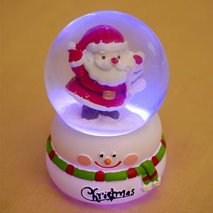Santa with Letter colorful LED Dome on Snowman Base, Christmas Table Décor & Gift Option - Christmas