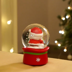 Santa with Snowman Mini colorful led light shiny Dome, Christmas Tabletop Xmas Décor, & Gift option - Christmas