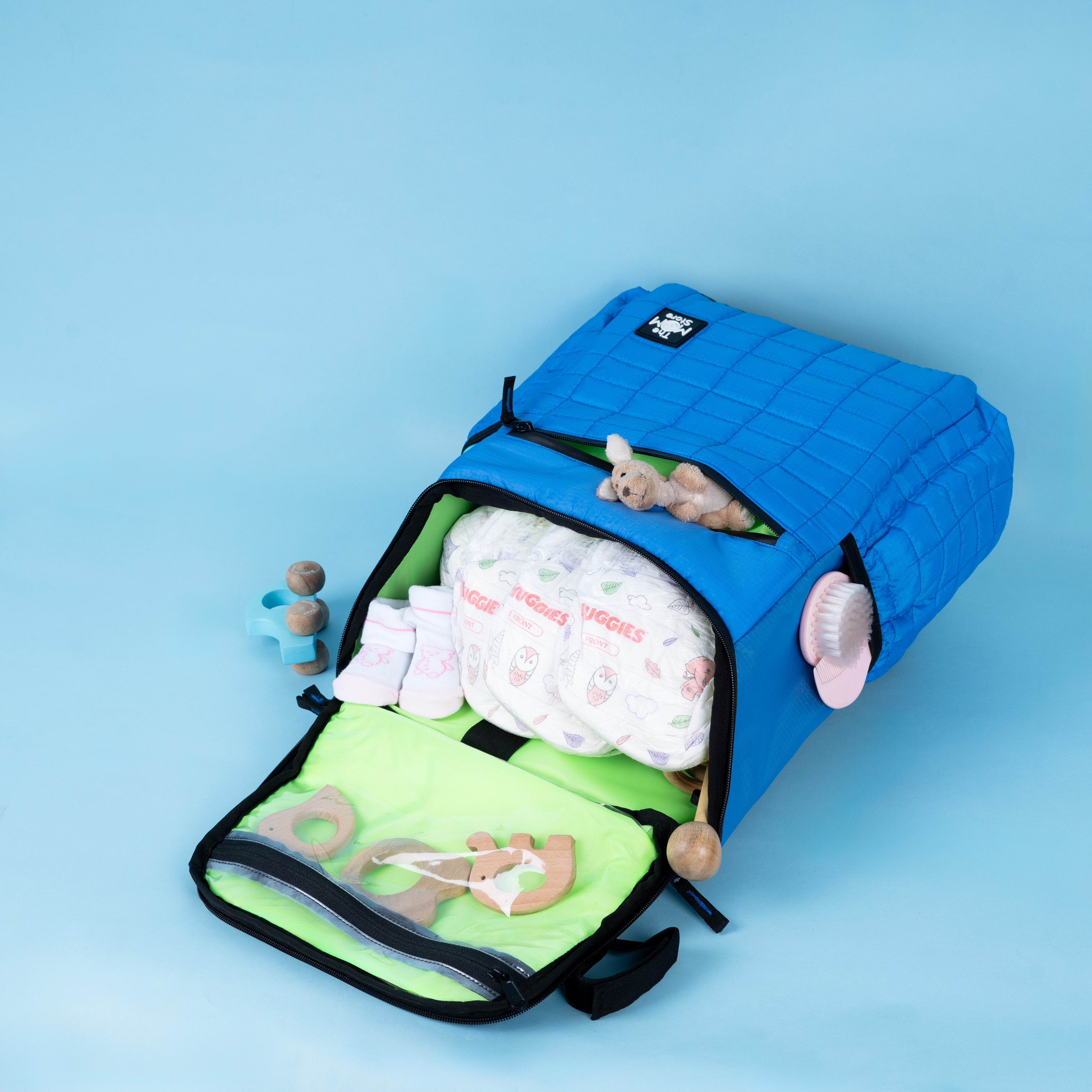 Sapphire Snuggle Quilted Diaper Bag - DBG - BR - SPSQ