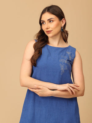 S Sass in Sapphire Embroidered Women's Dress - Women's Dress