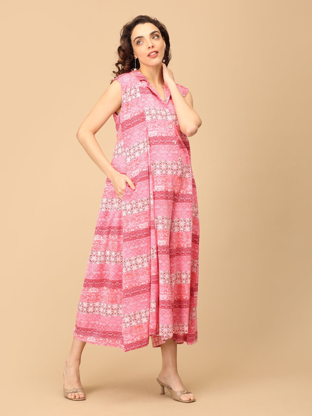 Sassy in a Snap Maternity and Nursing Jumpsuit - MJS - SD - SAISNP - S