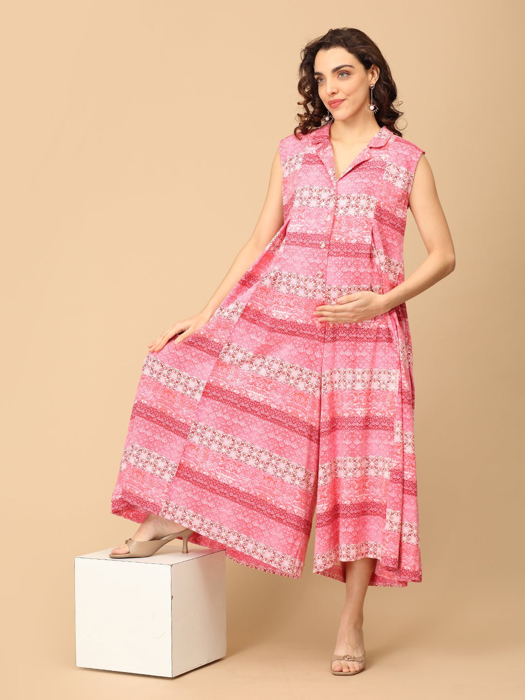 Sassy in a Snap Maternity and Nursing Jumpsuit - MJS - SD - SAISNP - S