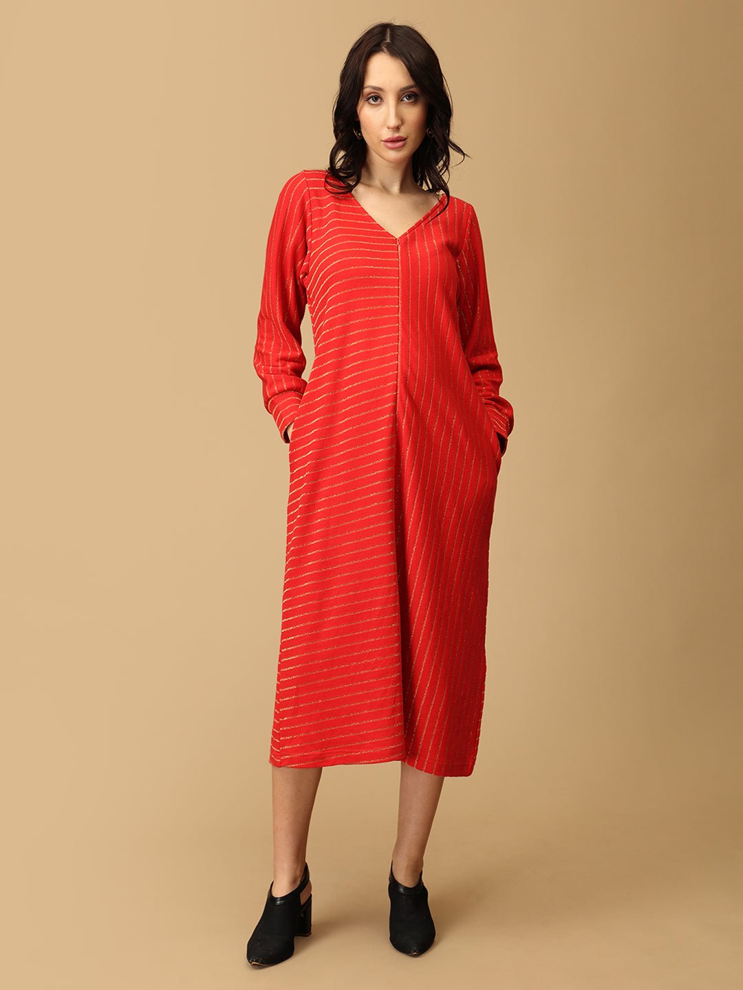 Scarlet Spark Maternity and Nursing Winter Dress - MWW - SD - SCRS - S