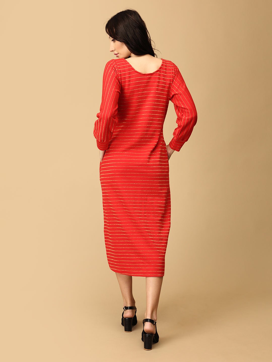 Scarlet Spark Maternity and Nursing Winter Dress - MWW - SD - SCRS - S