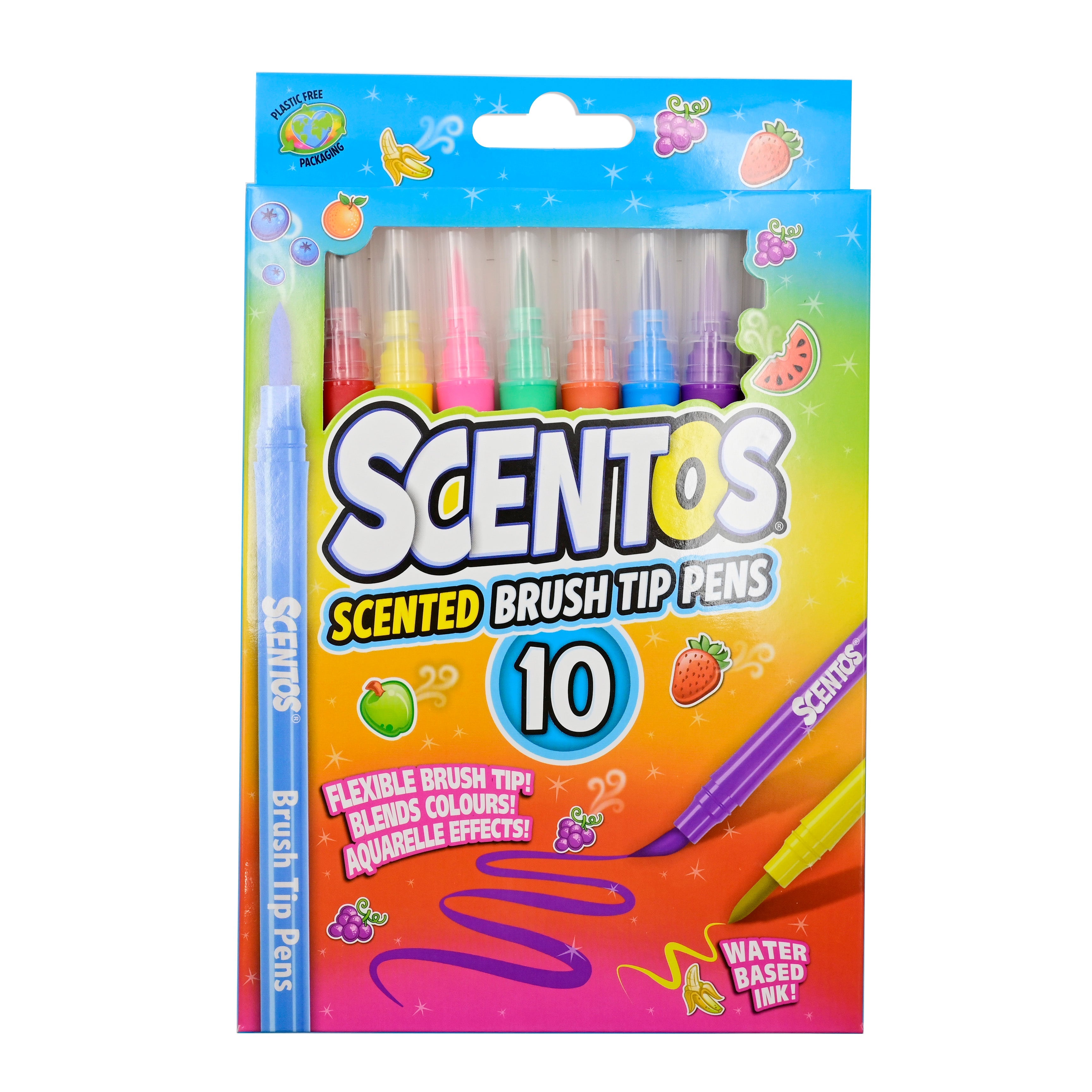 SCENTOS 10 BRUSH TIP PENS - 20465