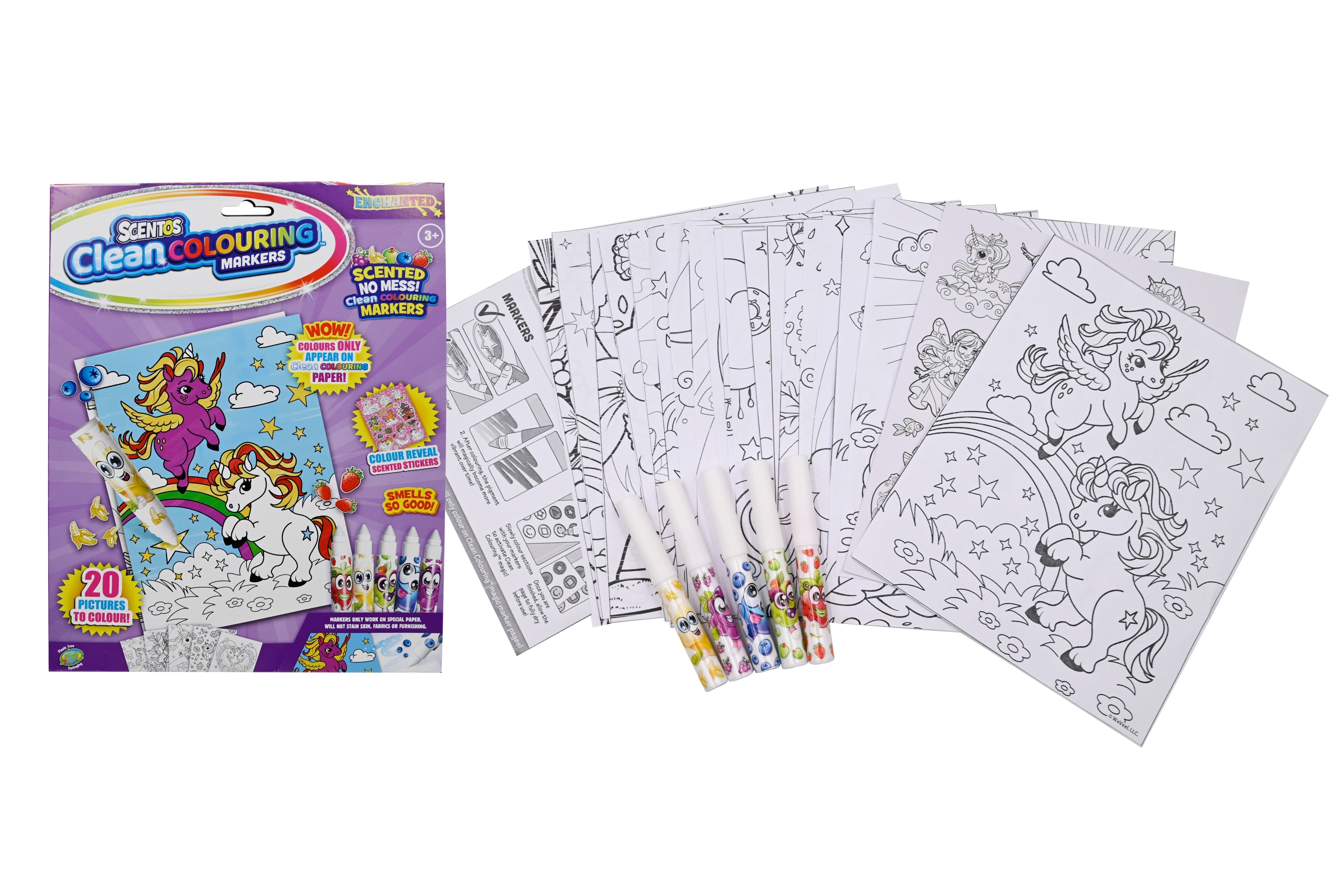 SCENTOS Clean Colouring Markers - Enchanted - 20210