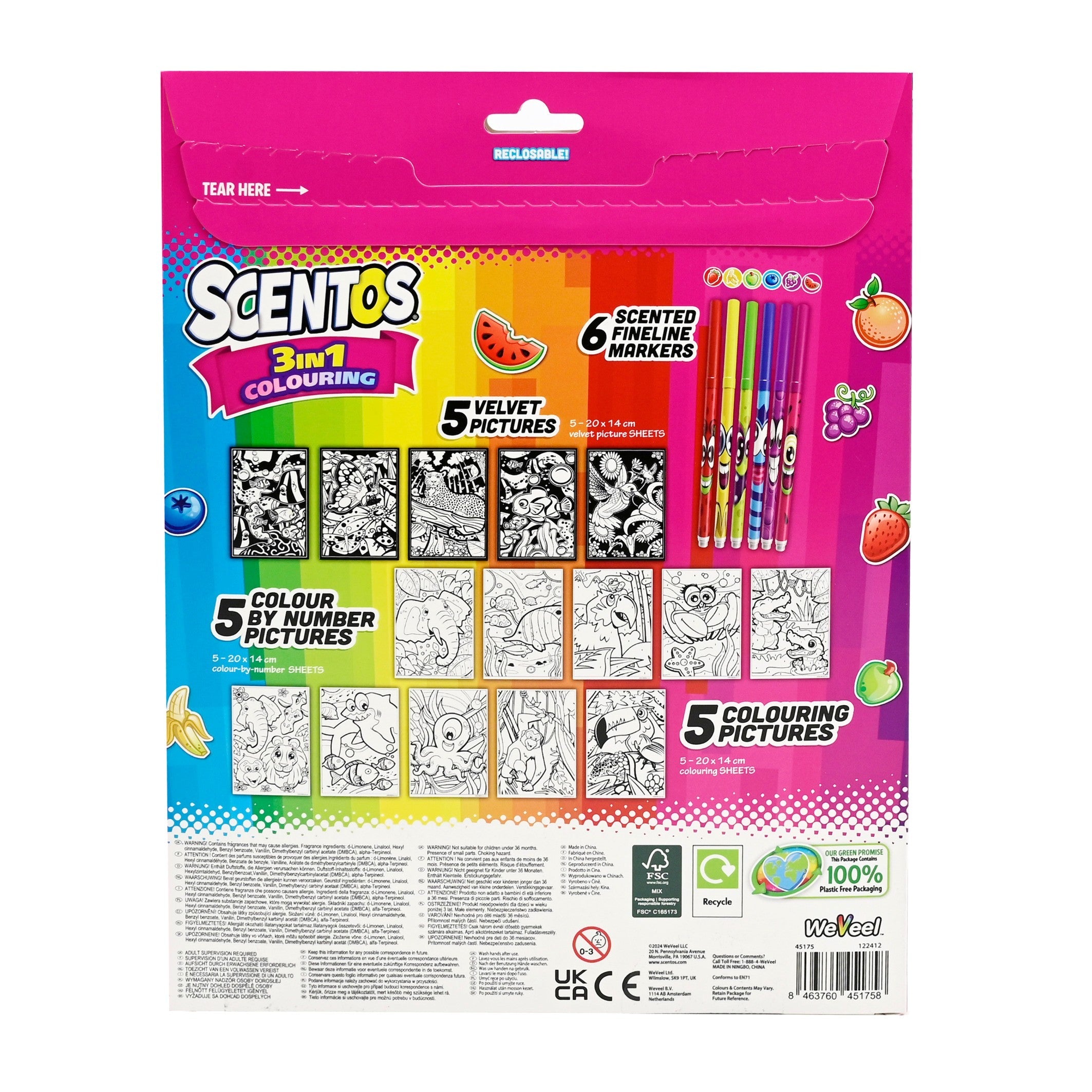 SCENTOS ON THE GO 3 IN 1 COLOURING - 45175