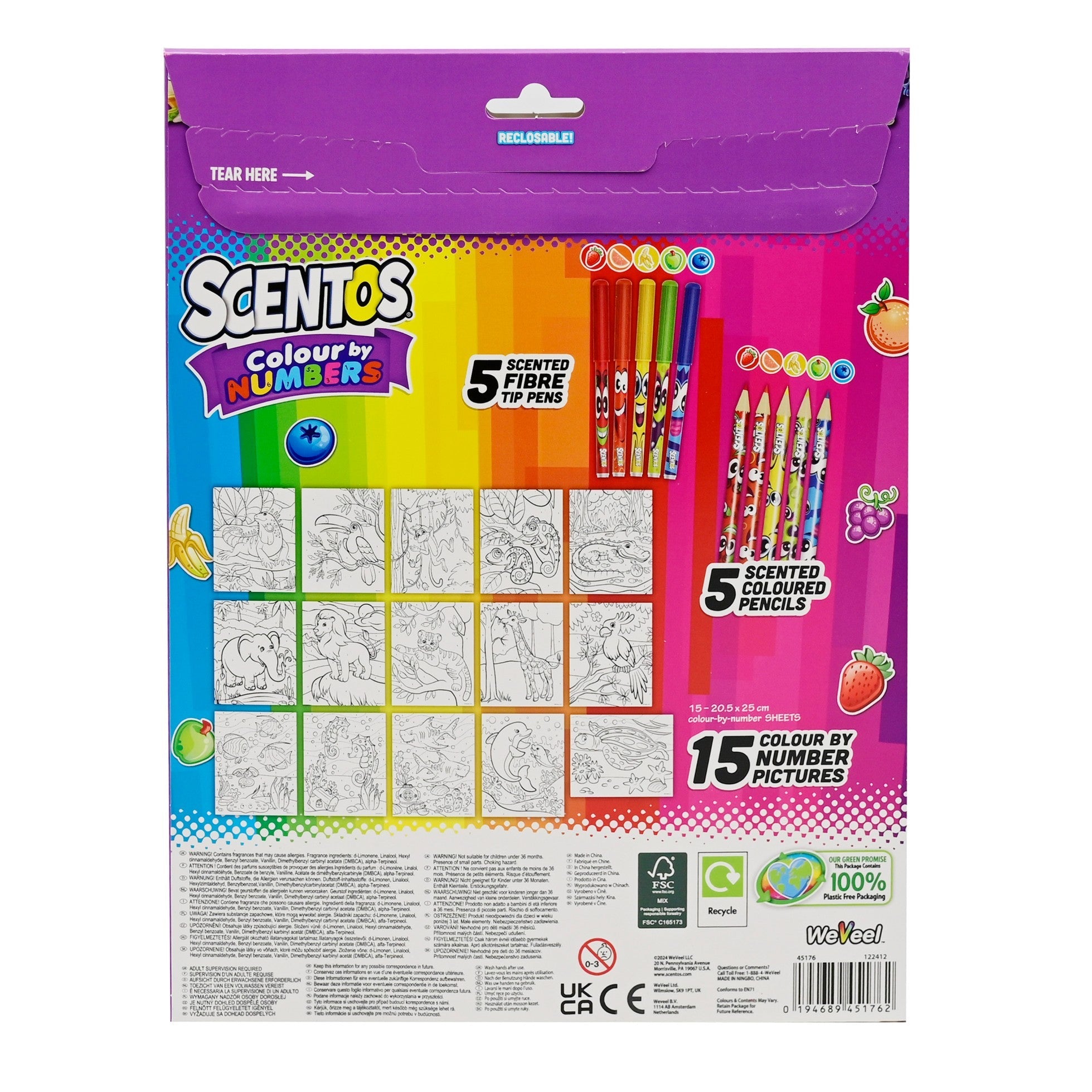 SCENTOS ON THE GO COLOUR BY NUMBERS - 45176