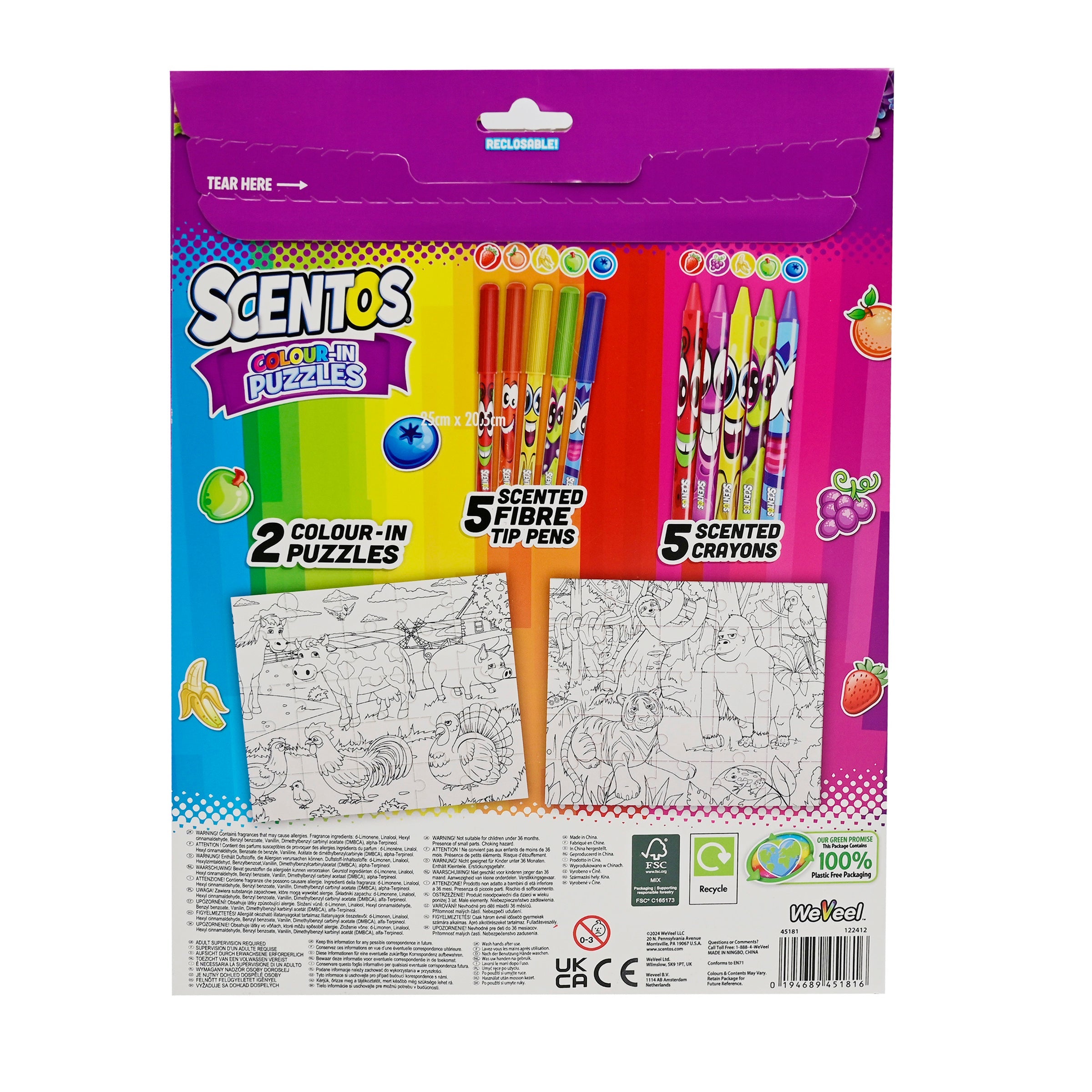 SCENTOS ON THE GO COLOUR IN PUZZLES - 45181