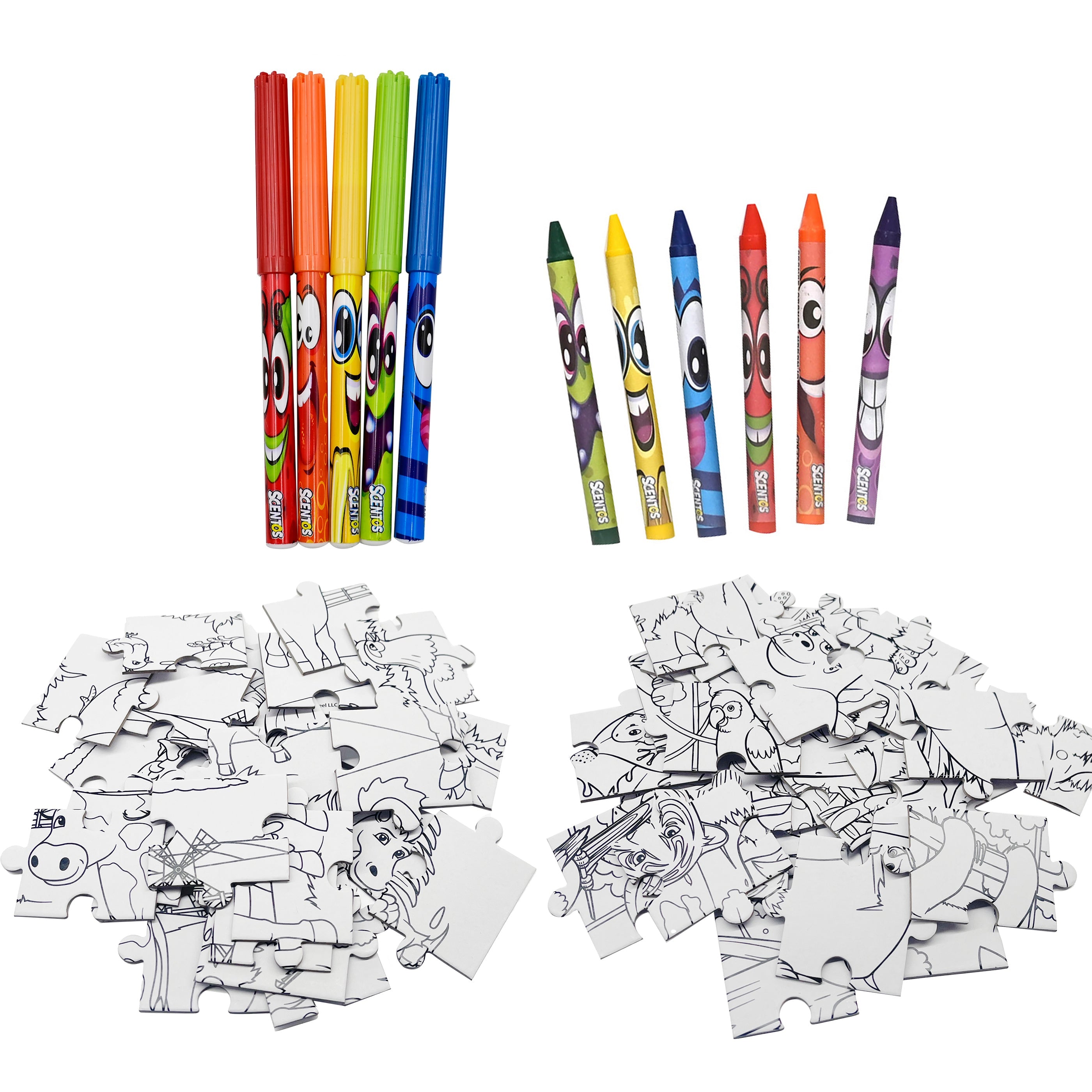 SCENTOS ON THE GO COLOUR IN PUZZLES - 45181