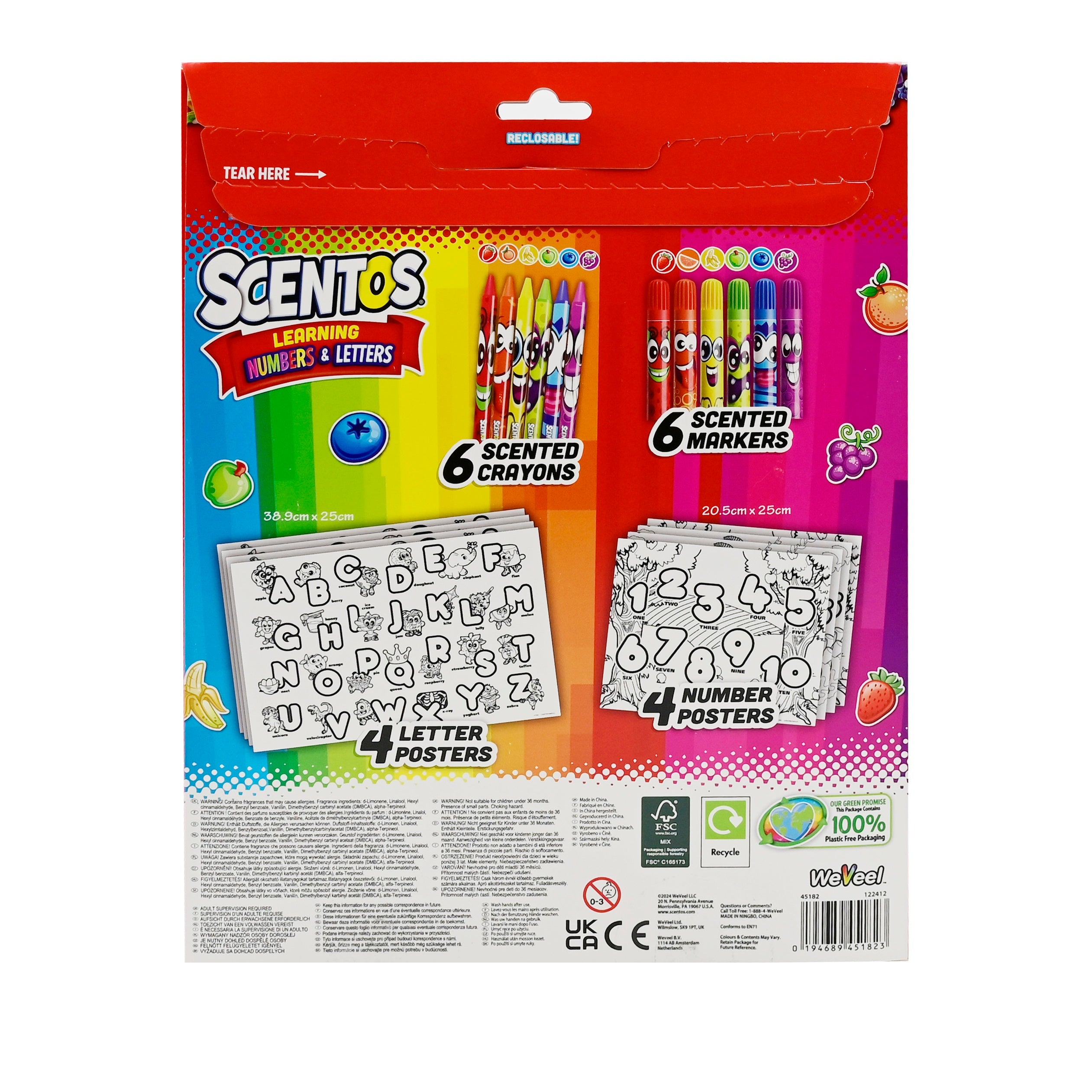 SCENTOS ON THE GO LEARNING NUMBERS & LETTERS - 45182