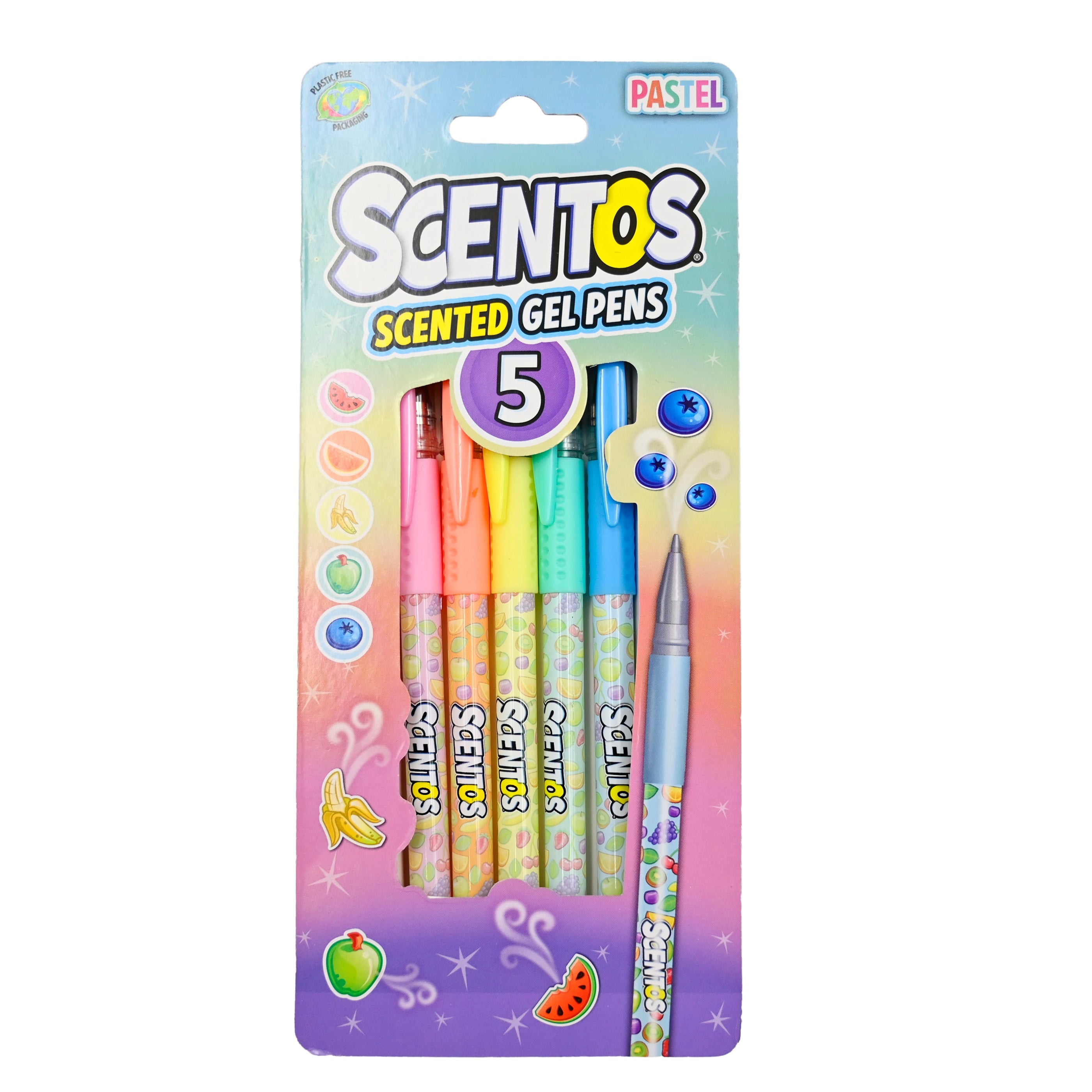SCENTOS Pastel Gel Pen Pak of 5 - 20448