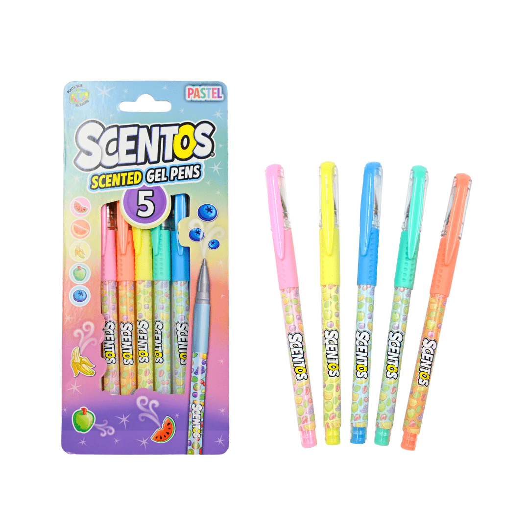 SCENTOS Pastel Gel Pen Pak of 5 - 20448