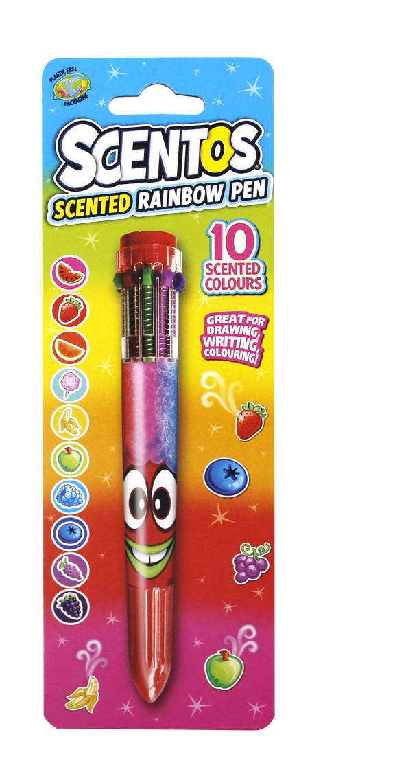 SCENTOS Scented 10 Colour Rainbow Pen - 11779