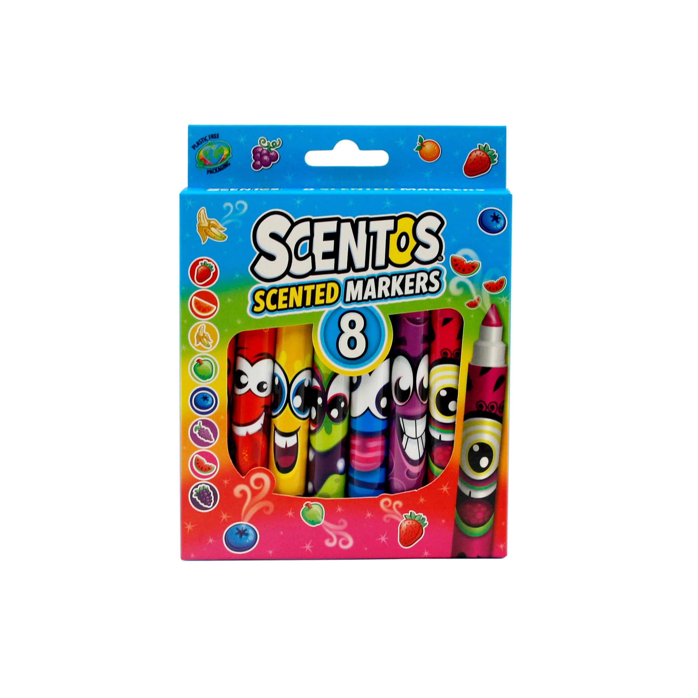 SCENTOS Scented Broad Tip Markrs Pack Of 8 - 40605