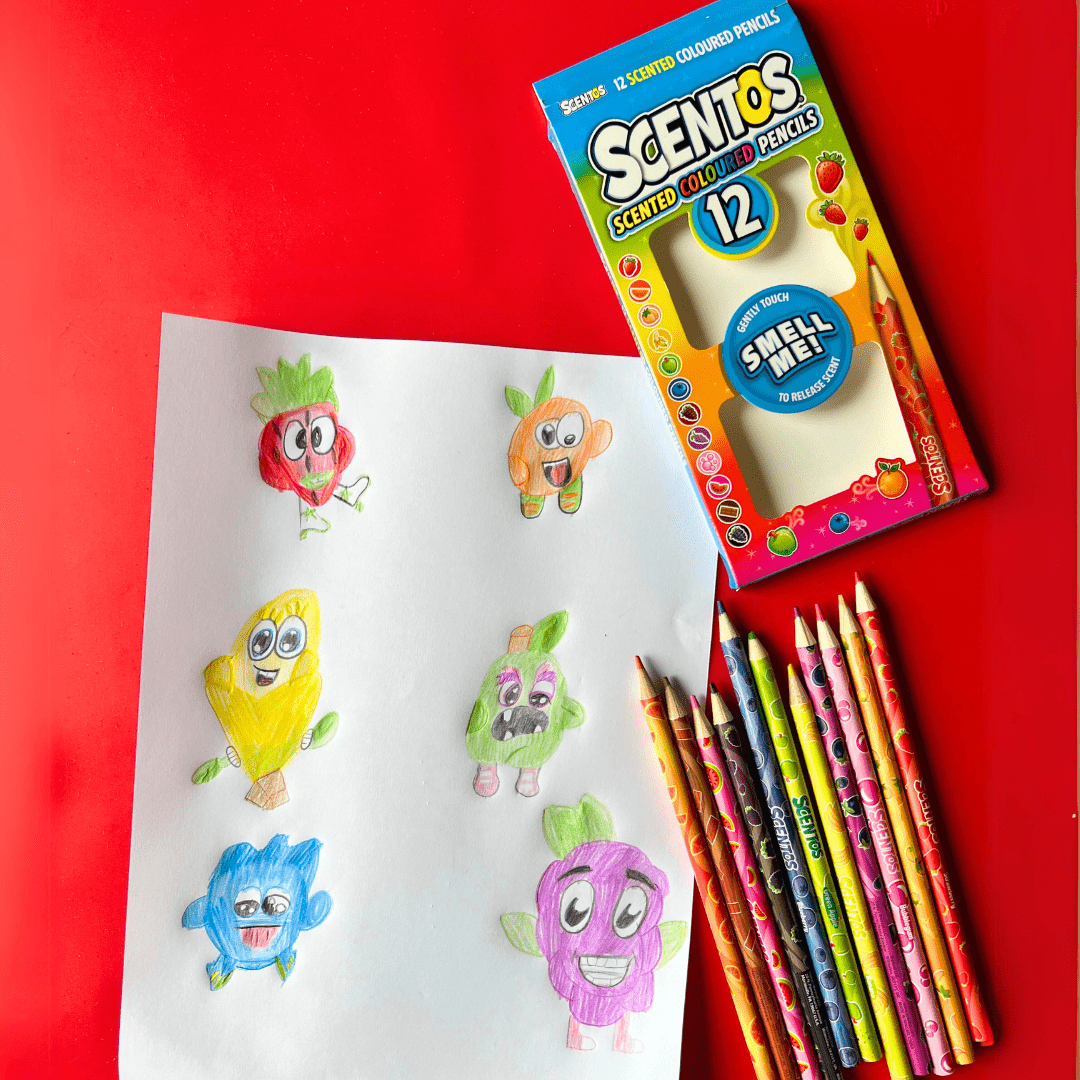 Scentos Scented Coloured Pencils Pack Of 12 - 40515