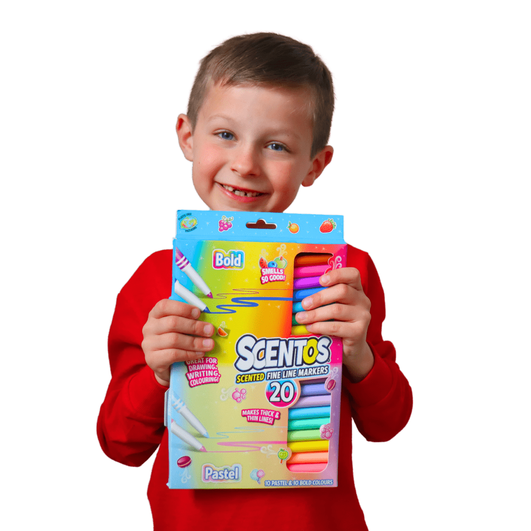  SCENTOS Scented Fine Line Markers Bold & Pastel Colors Pack of 20 - 20436
