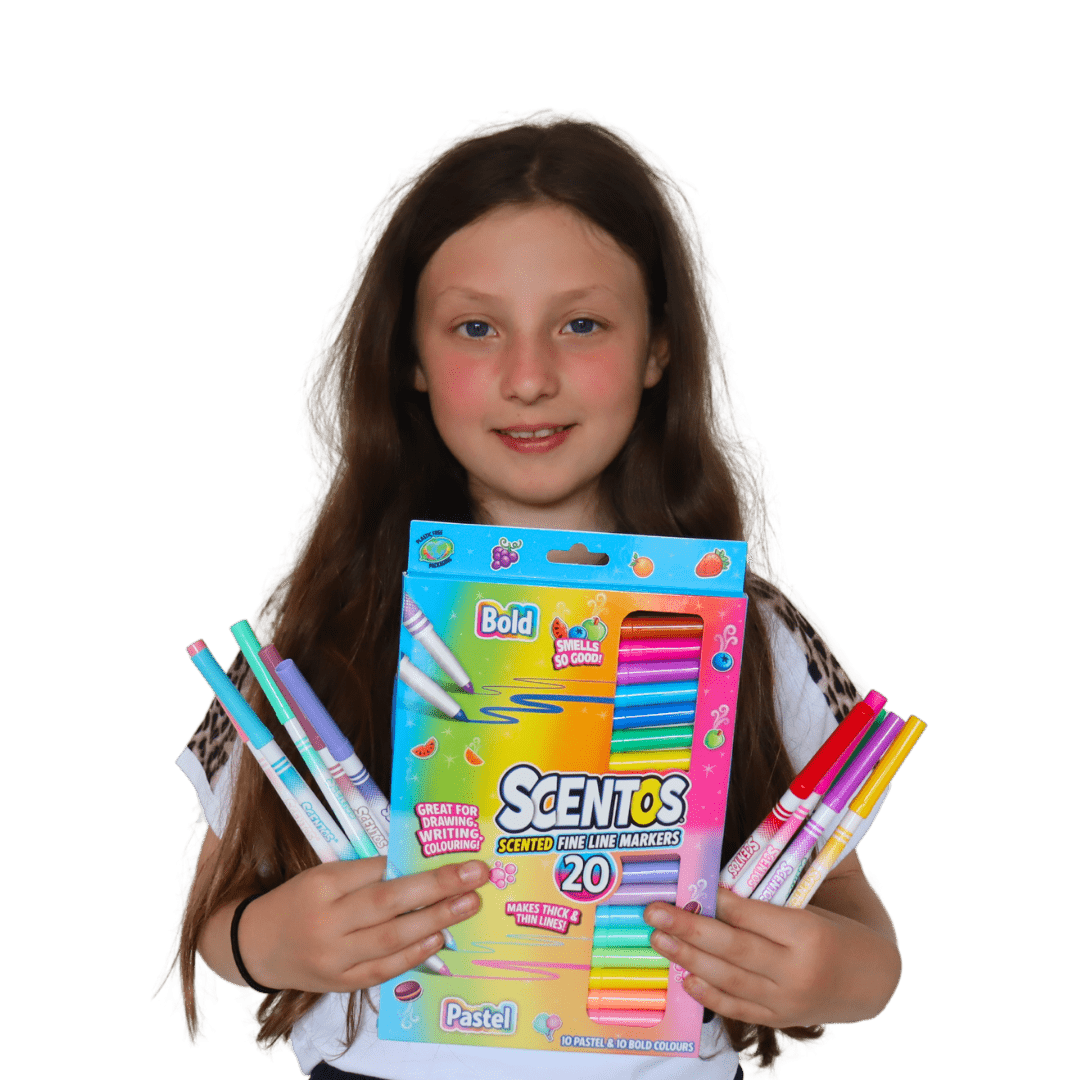  SCENTOS Scented Fine Line Markers Bold & Pastel Colors Pack of 20 - 20436