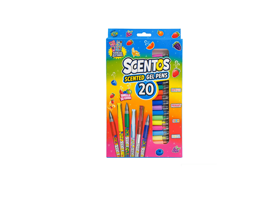 Scentos Scented Gels Pens Pack Of 20 (2 Sticker Sheets ) - 21032