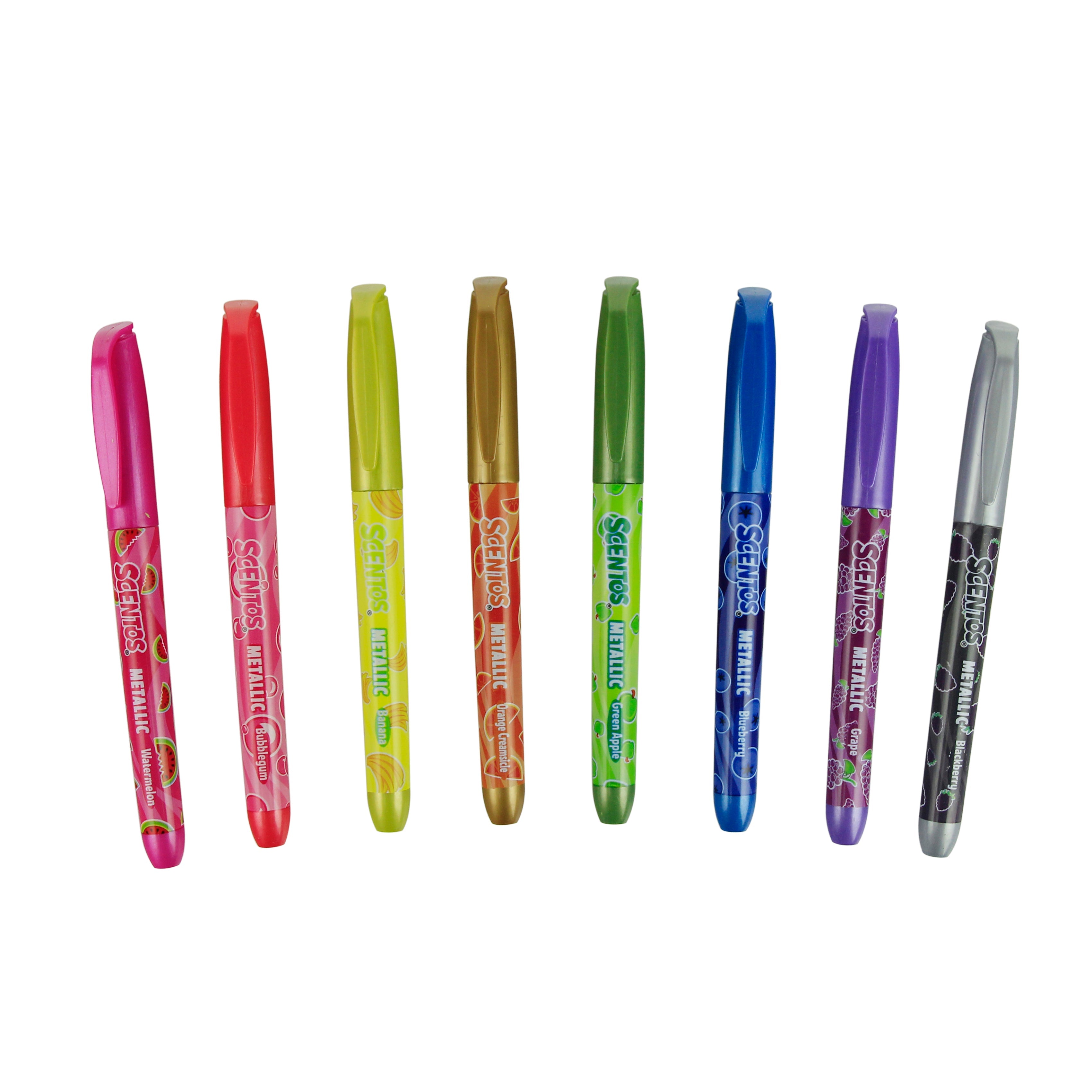 SCENTOS Scented Metallic Markers Pack Of 8 - 40695