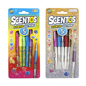 Scentos Scented Neon Gel Pens Pack of 5 - 60916