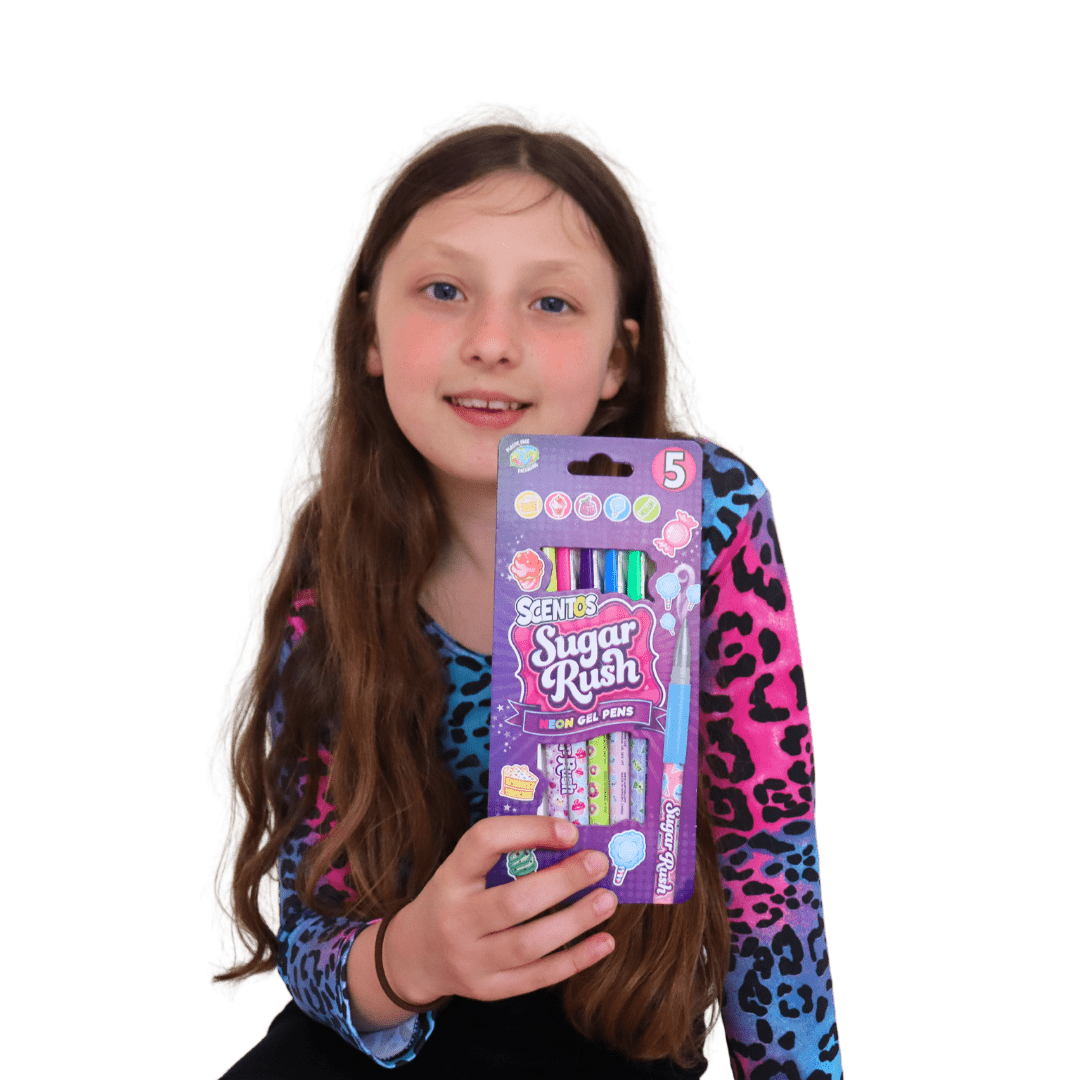 SCENTOS Sugar Rush Scented Neon Gel Pens, Pack of 5 - 41205