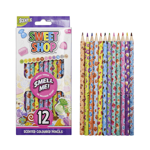 Scentos Sweet Shop Scented Colour Pencils, Pack of 12 - 48601