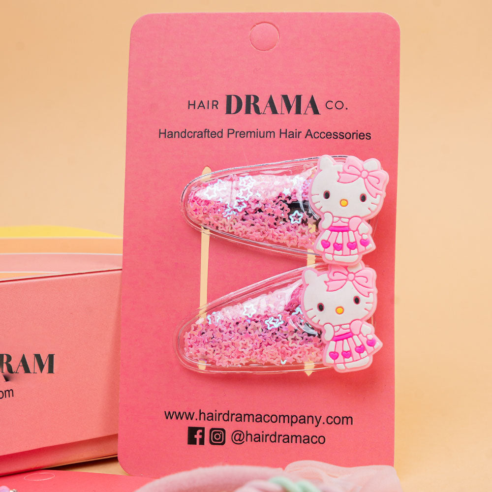 Hair Drama Co Unicorn Sparkle & Shine Gift Set with Hair Bow, Hair Pins & Hair Ties