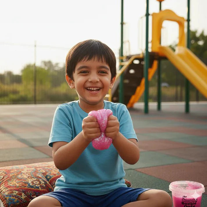 Scoobies Boogie Ooze – Holographic Slime Trio Set (Pink, Blue & Pure Holographic) - Sensory Toys
