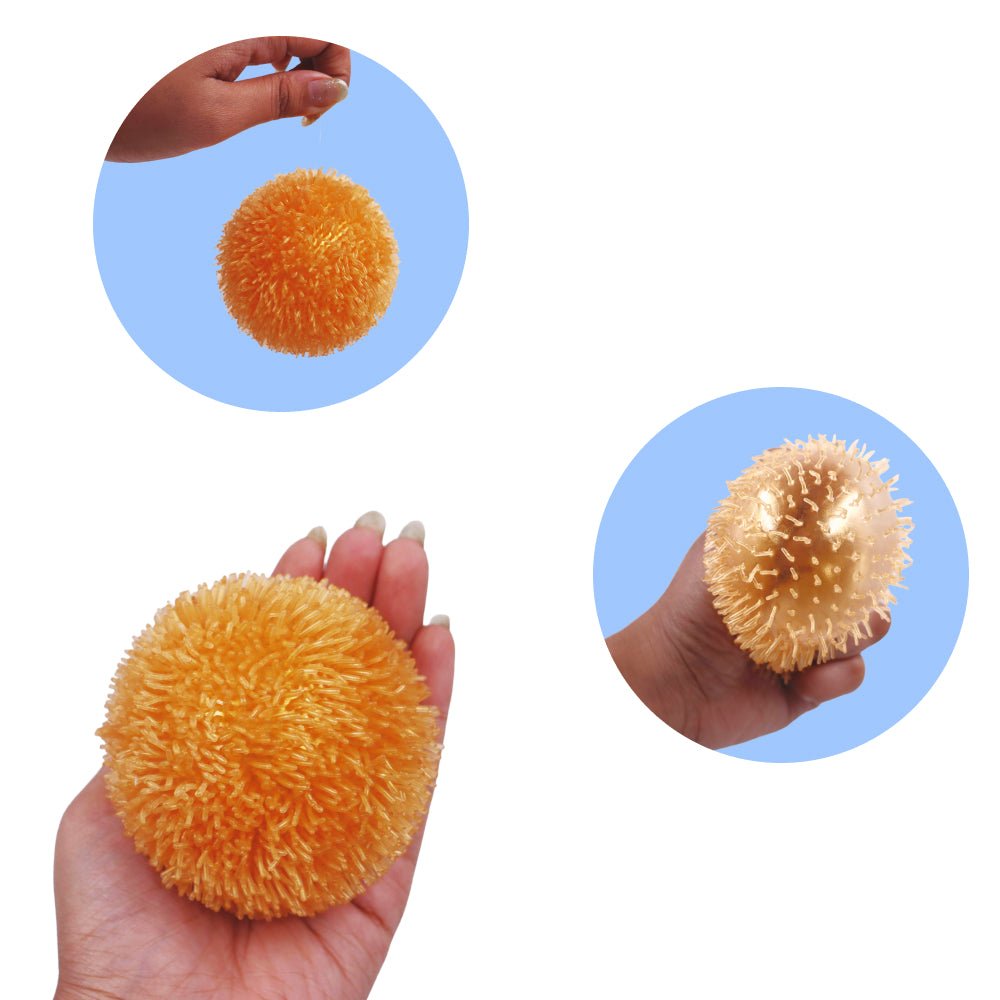 Scoobies Dazzle Drop Balls: Glitter Squishy Balls – Set of 4 (Holographic, Pink, Silver & Gold) - Sensory Toys