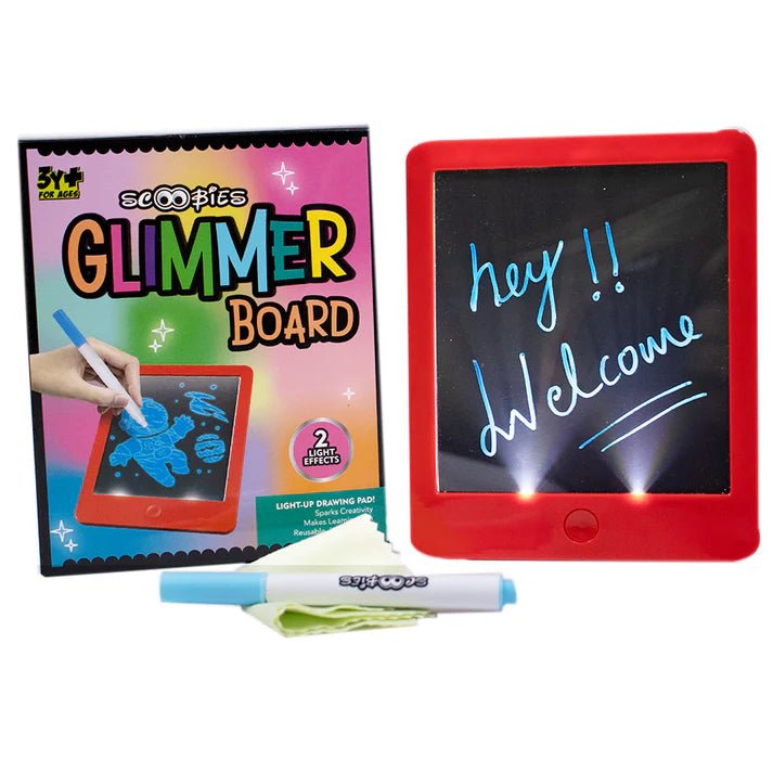 Scoobies Glimmer Board - Drawing Pad with 2 Light Effects - Writing Board