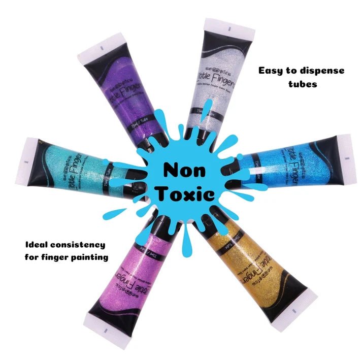 Scoobies Glitzy Glitter Finger Paints Tubes - SC0000995