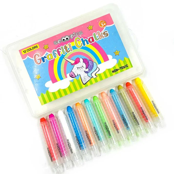 Scoobies Graffiti Chalks (Dust Free Chalk for Hassle Free Learning) - SC0000661