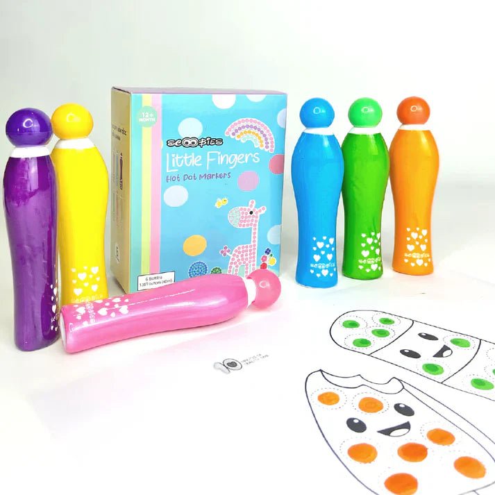 Scoobies LITTLE FINGERS HOT DOT MARKERS(PACK OF 6) - SC0000781