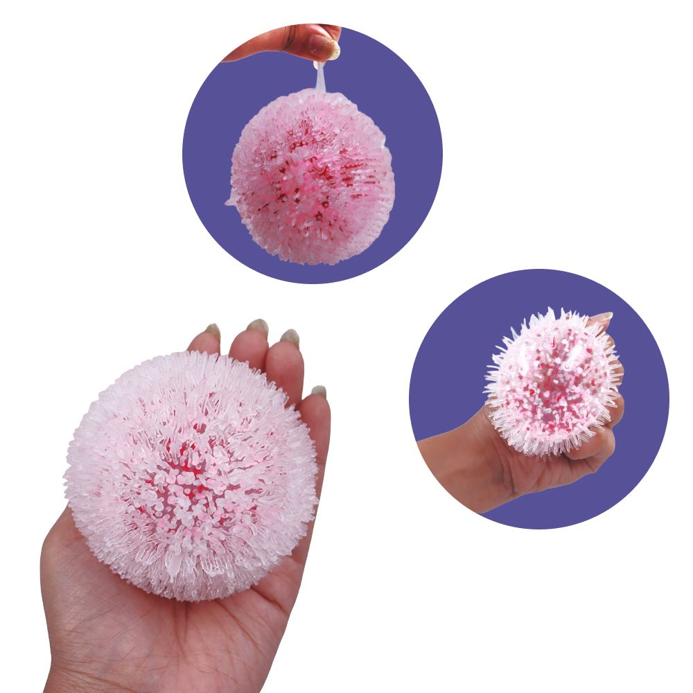 Scoobies Pop - a - fetti Balls:Confetti Squishy Balls – Set of 4 (Pink, Silver, Red & Multicolor) - Sensory Toys