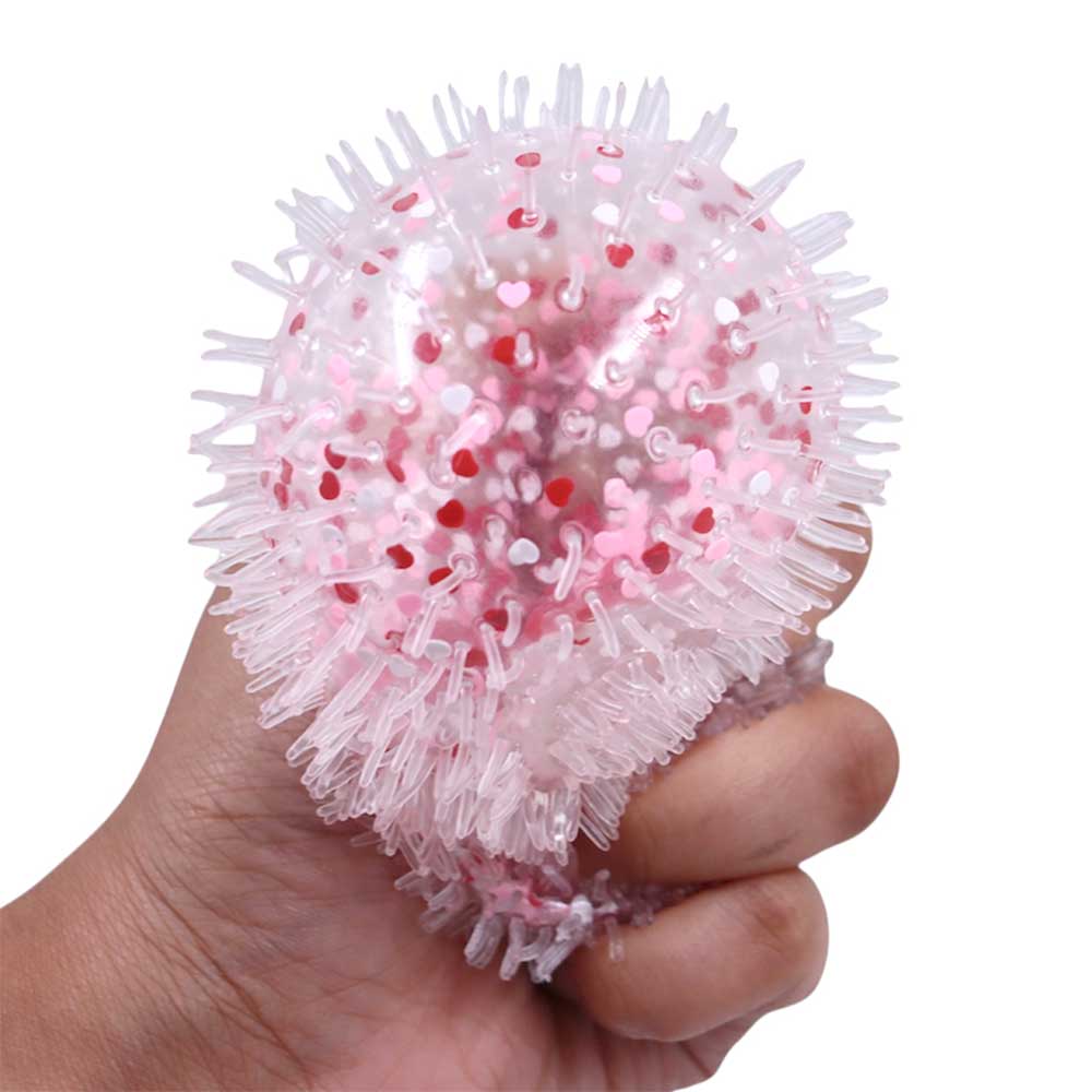 Scoobies Pop - a - fetti Balls:Confetti Squishy Balls – Set of 4 (Pink, Silver, Red & Multicolor) - Sensory Toys