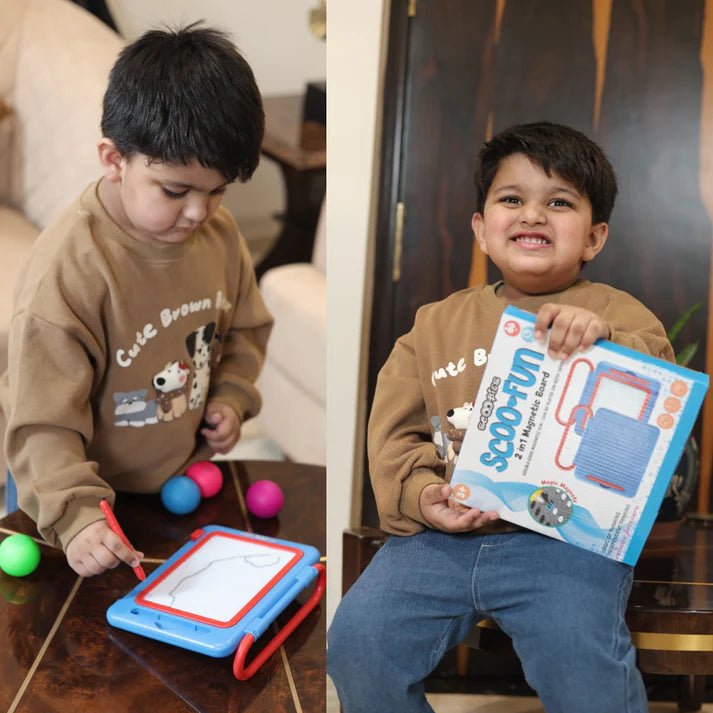 Scoobies Scoo Fun 2 - in - 1 Board Magical Slate and Magnetic Board Writing - Magnetic Toys