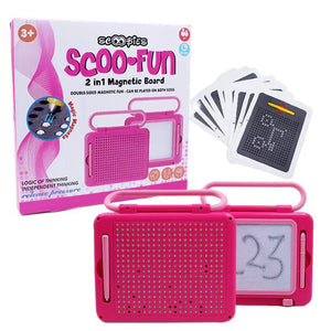 Scoobies Scoo Fun 2 - in - 1 Board Magical Slate and Magnetic Board Writing - Educational Toys
