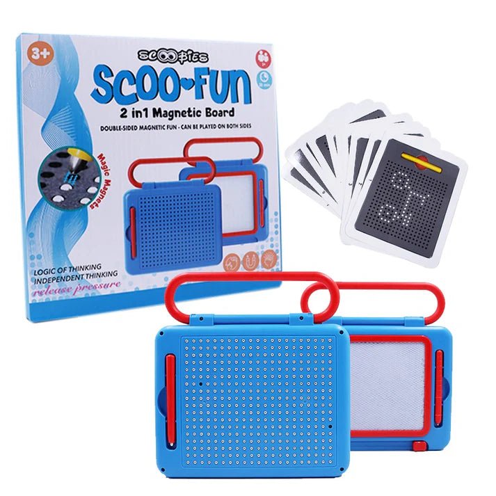 Scoobies Scoo Fun 2 - in - 1 Board Magical Slate and Magnetic Board Writing - Educational Toys
