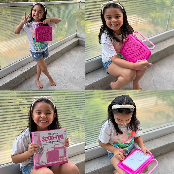 Scoobies Scoo Fun 2 - in - 1 Board Magical Slate and Magnetic Board Writing - Magnetic Toys