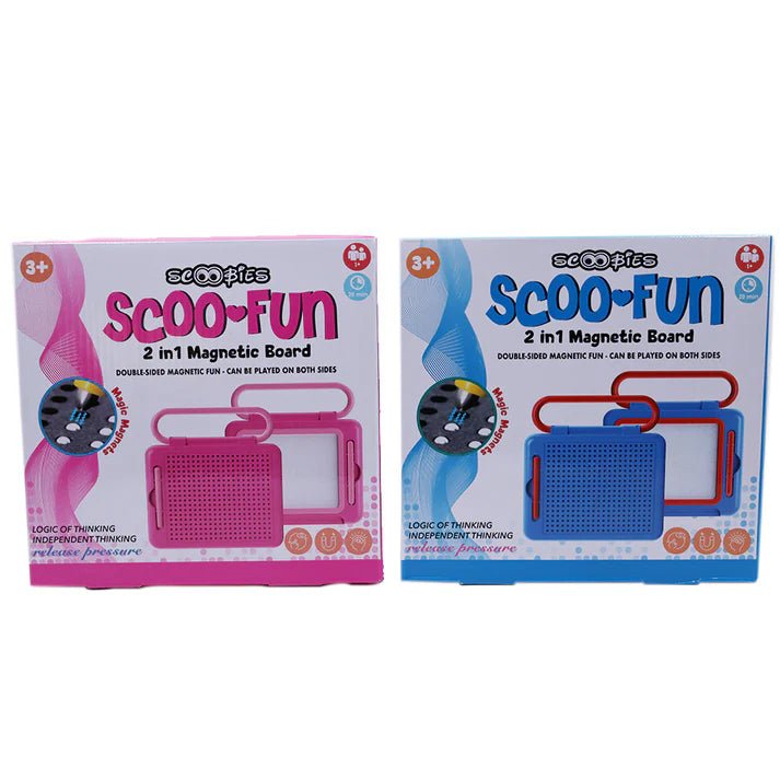 Scoobies Scoo Fun 2 - in - 1 Board Magical Slate and Magnetic Board Writing - Educational Toys