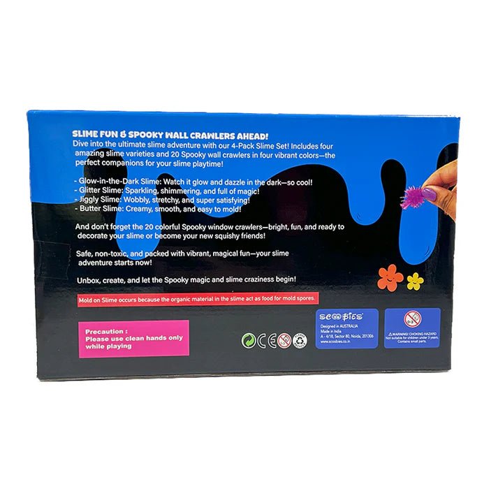 Scoobies Spacy GooGoo Slime Set (Pack of 4) Sensory Play Toy for Kids (3+ Years) - Sensory Toys