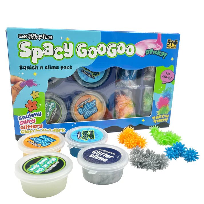 Scoobies Spacy GooGoo Slime Set (Pack of 4) Sensory Play Toy for Kids (3+ Years) - Sensory Toys