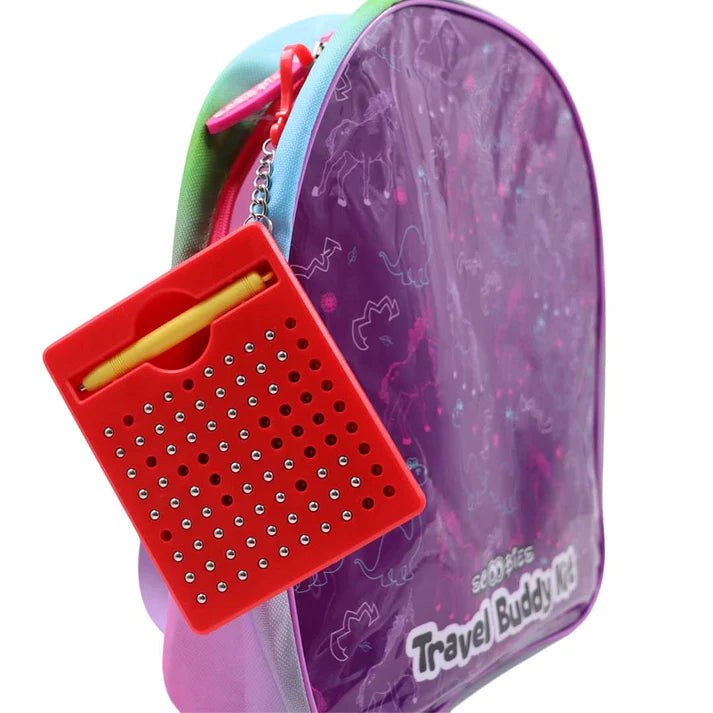Scoobies Travel Buddy Kit | Kids Travel Activity Bag with Sticky Balls, Scoo Tiny Magnetic Board & Scoo - MagBall Tab Fun On - The - Go Play - Activity Toys