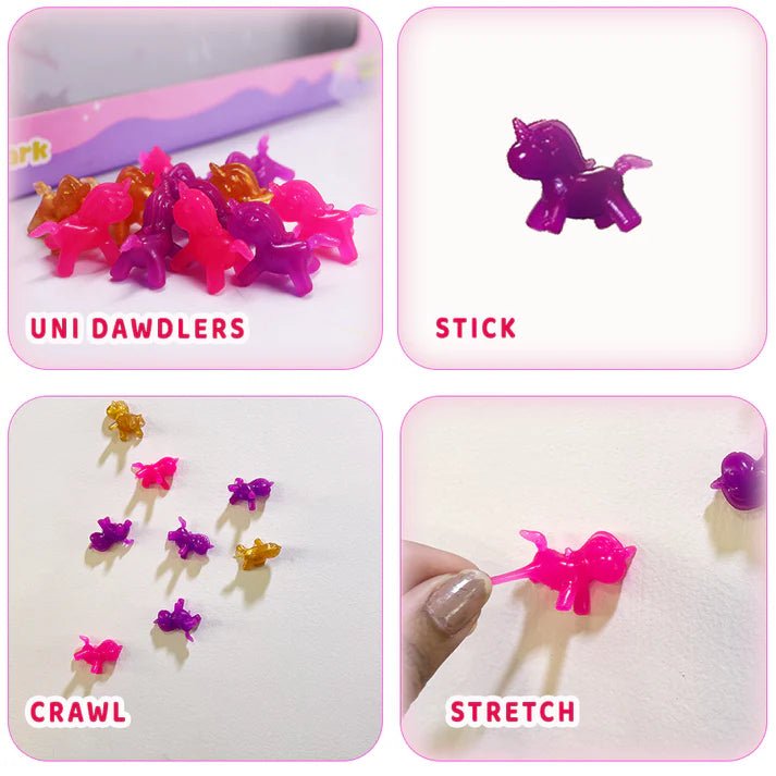 Scoobies Uni GooGoo Slime Party 4 Slimes + 20 Unicorn Dawdlers - Sensory Toys