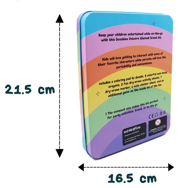 Scoobies Unicorn Travel Tin – Activities to Go! - SC0001023