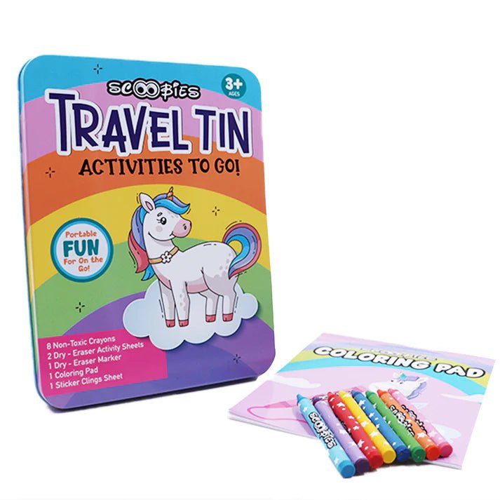 Scoobies Unicorn Travel Tin – Activities to Go! - SC0001023