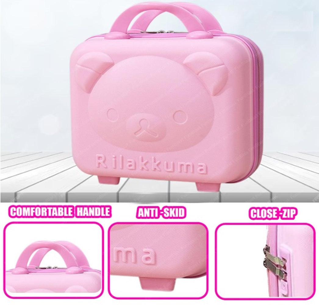 CuddleNest Travel Vanity Case for Women – Durable Hardshell Cosmetic Bag with Lock, Strap & Zipper
